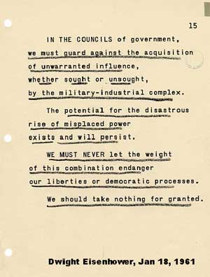 President Eisenhower’s final words to the nation as president